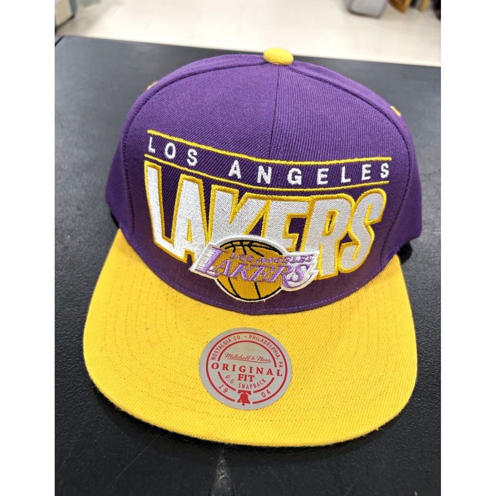 Mitchell & Ness NBA Los Angeles Lakers Snapback Hat Purple/Gold One Size